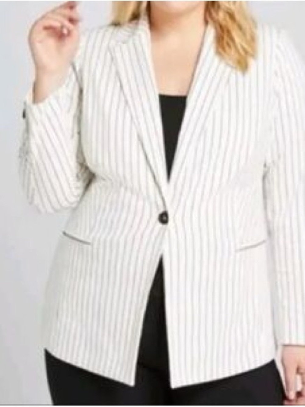 Lane Bryant The Bryant Blazer Chic Tailored Pinstripe Jacket Plus Size 14 NWT